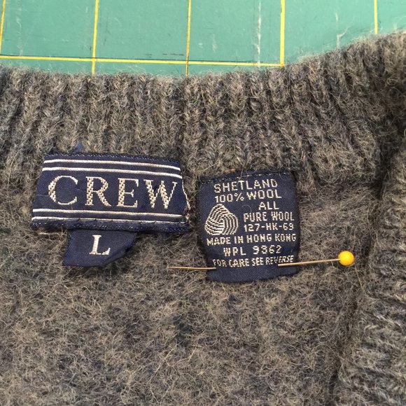 Gray/Red Felted Shetland Wool Mittens from Crew Recycled Sweater - Picture 4 of 4